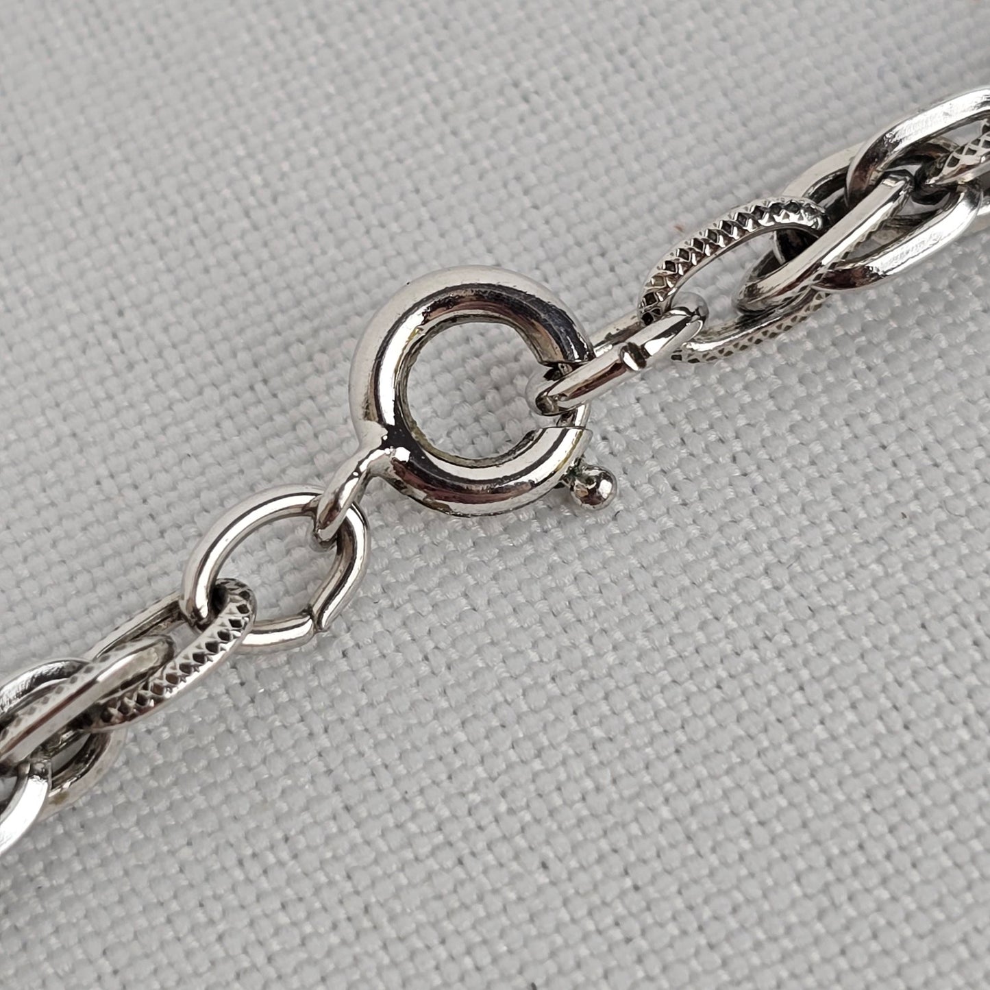 Vintage Silver Tone Brutalist Pendant Necklace