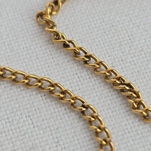Vintage Gold Tone Knight on Horse Pendant Necklace