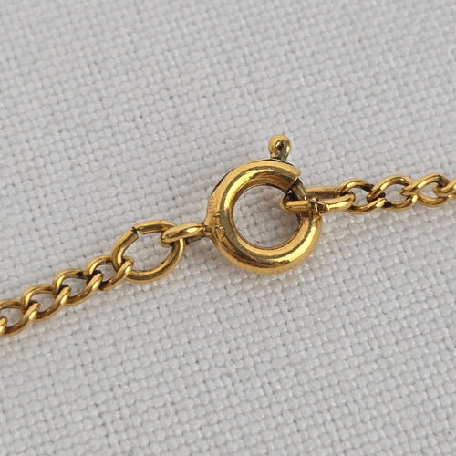 Vintage Gold Tone Knight on Horse Pendant Necklace