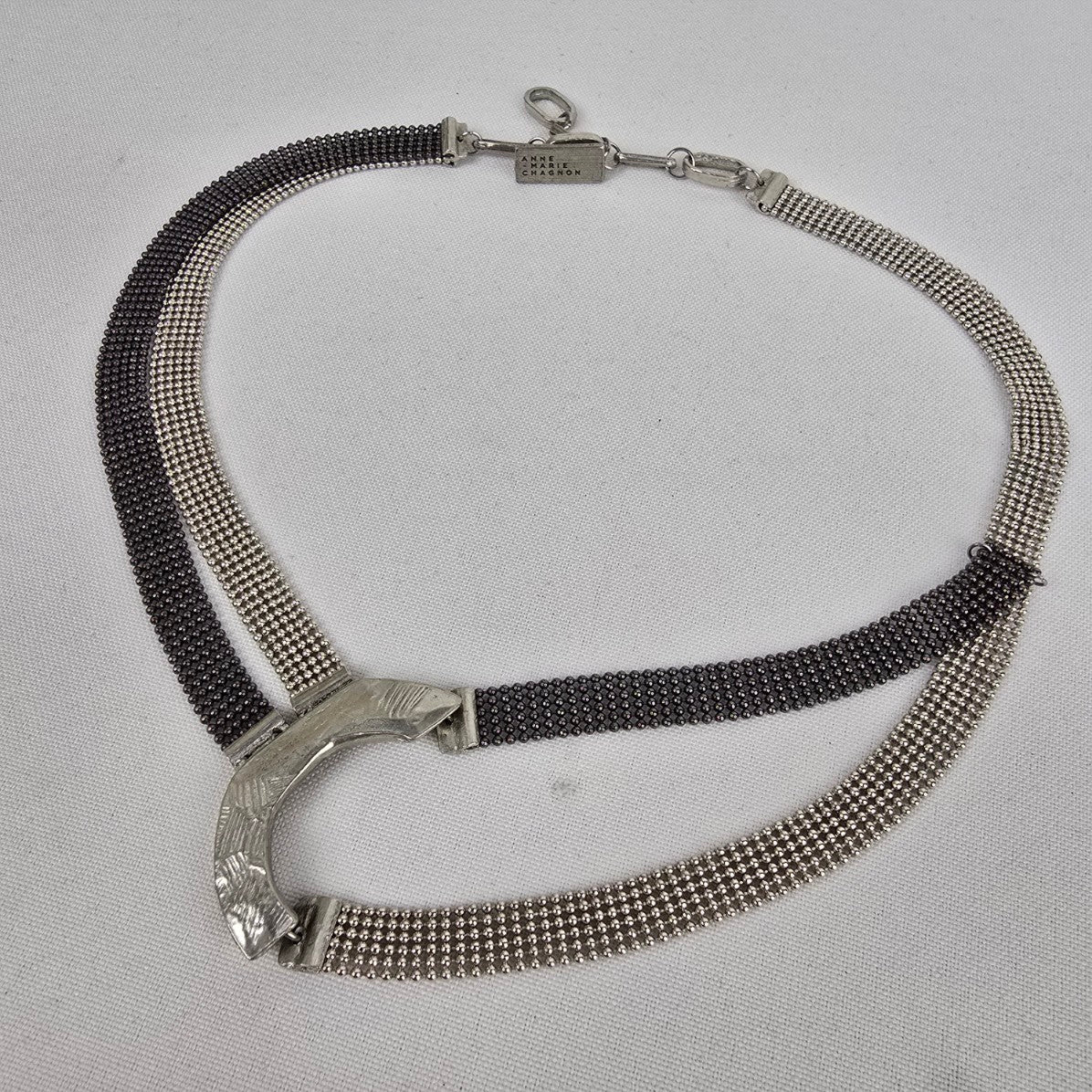 ANNE MARIE CHAGNON Modernist Mesh Chain Necklace