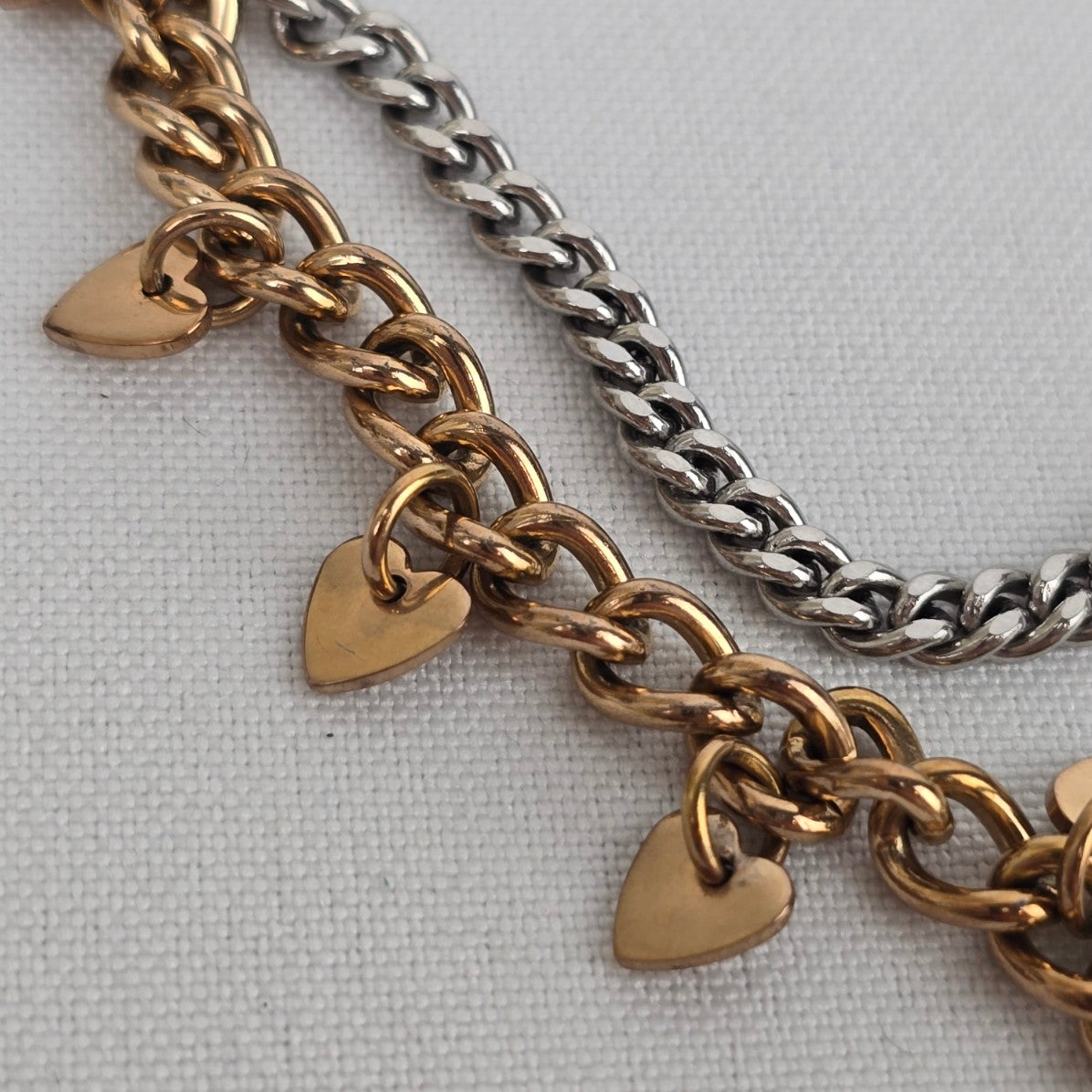 Dyrberg Kern Copper & Silver Chain Coin Pendant Necklace