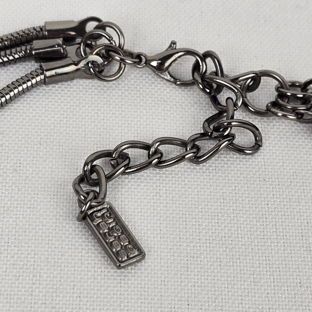 Sarah Pacini Black Chain Crystal Cut Pendant Necklace