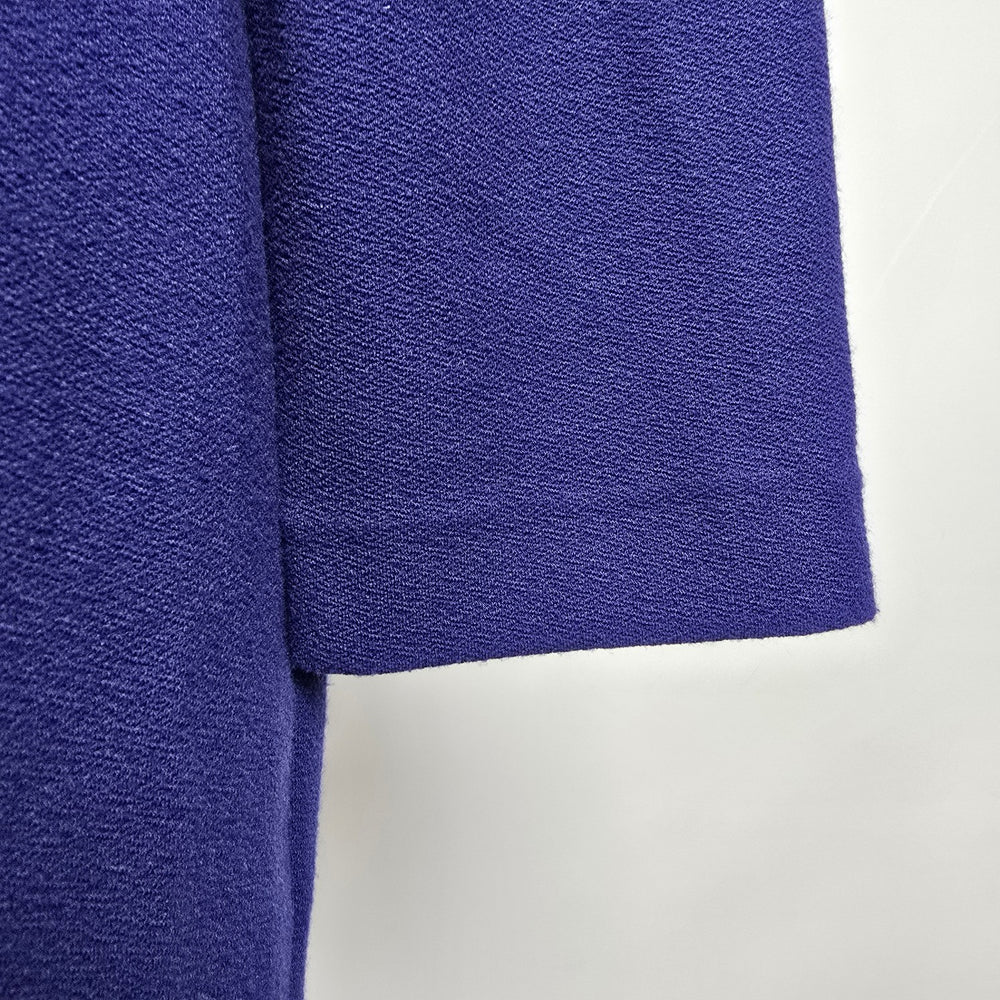 Armani Collezioni Violet Blue  Twist Front Knit Midi Dress Size 12