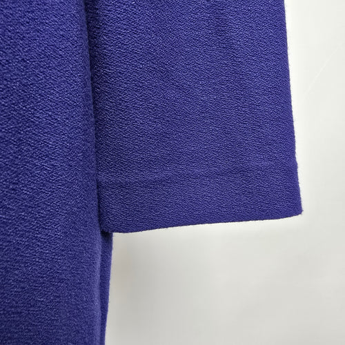 Armani Collezioni Violet Blue  Twist Front Knit Midi Dress Size 12
