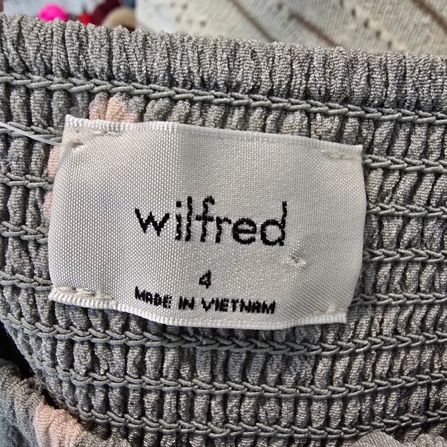 Aritzia Wilfred Bellow Grey Floral Mini Dress Size 4