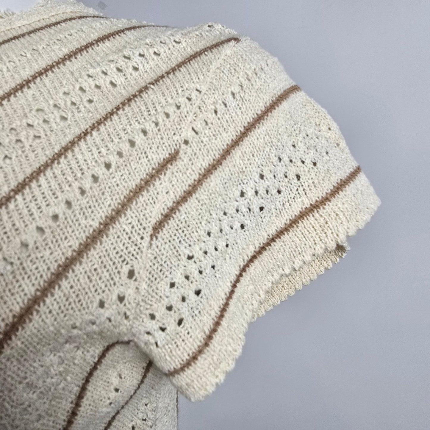 Vintage Lady Anne Cream Crochet Midi Dress Size S/M