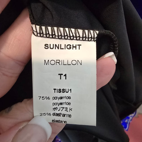 Sun Light Morillon Black Polka Dot Detail Sleeveless Dress Size 1 (S/M)