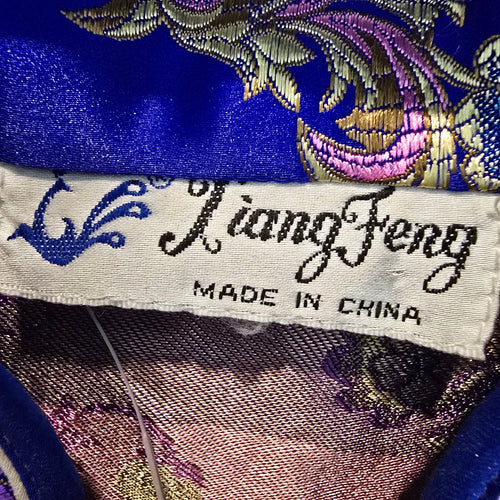 Vintage Tiang Feng Chinese Traditional Cheongsam Silk Satin Dress Size M/L