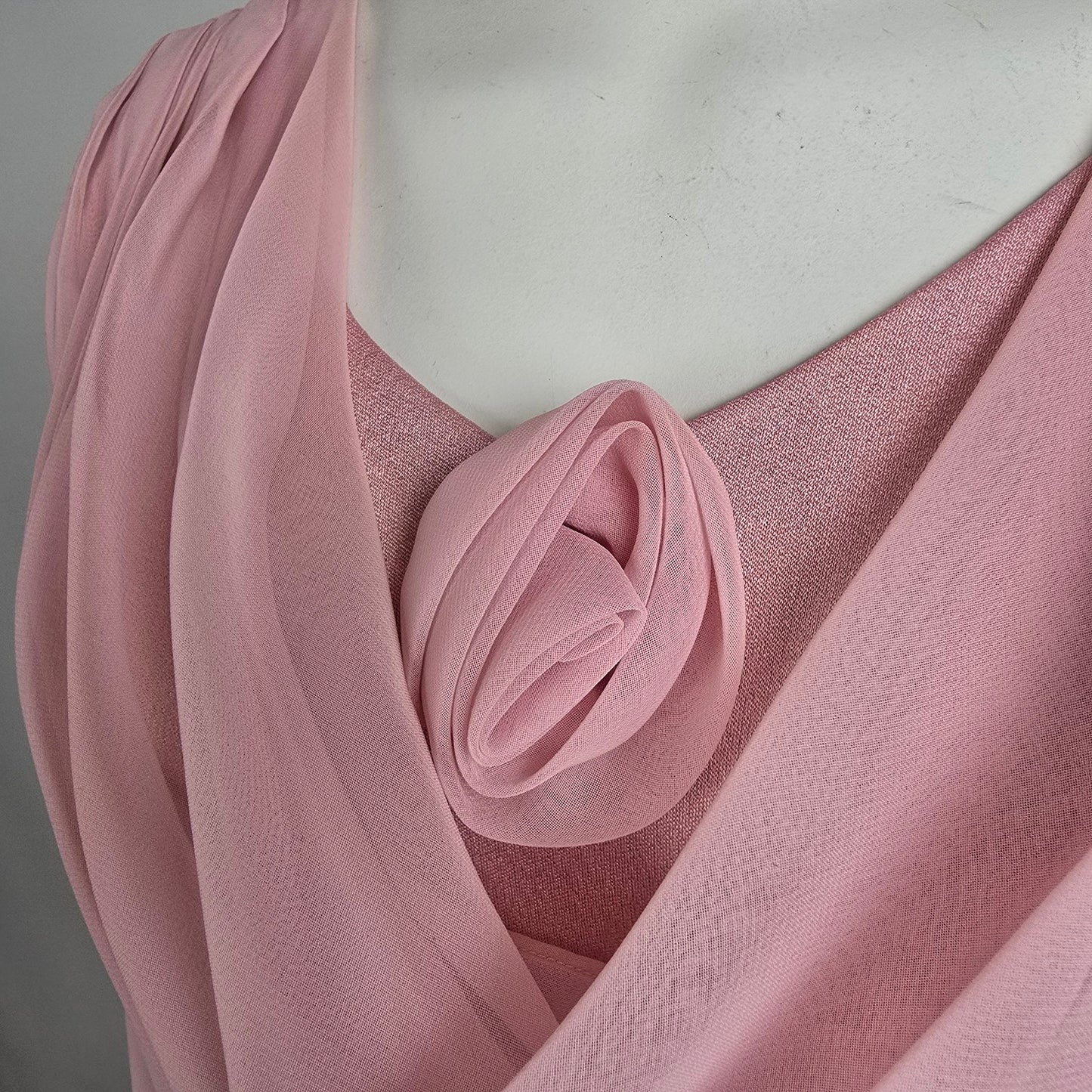 1970’s ‘Dance Originals by Zarnett Pink Belted Midi Dress Size S