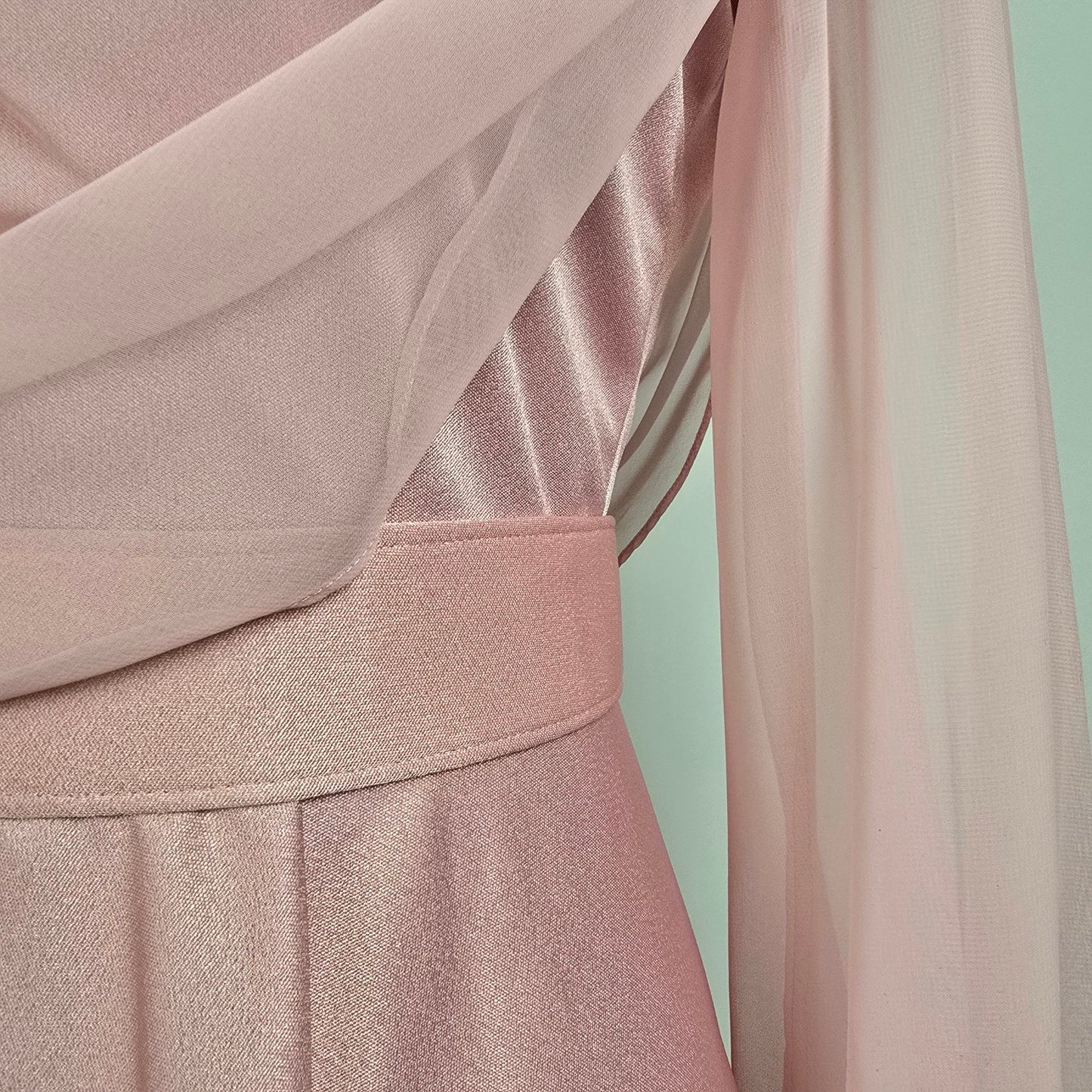 1970’s ‘Dance Originals by Zarnett Pink Belted Midi Dress Size S