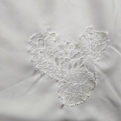 Vintage White Lace Detail Long Sleeve Wedding Dress Size XS/S