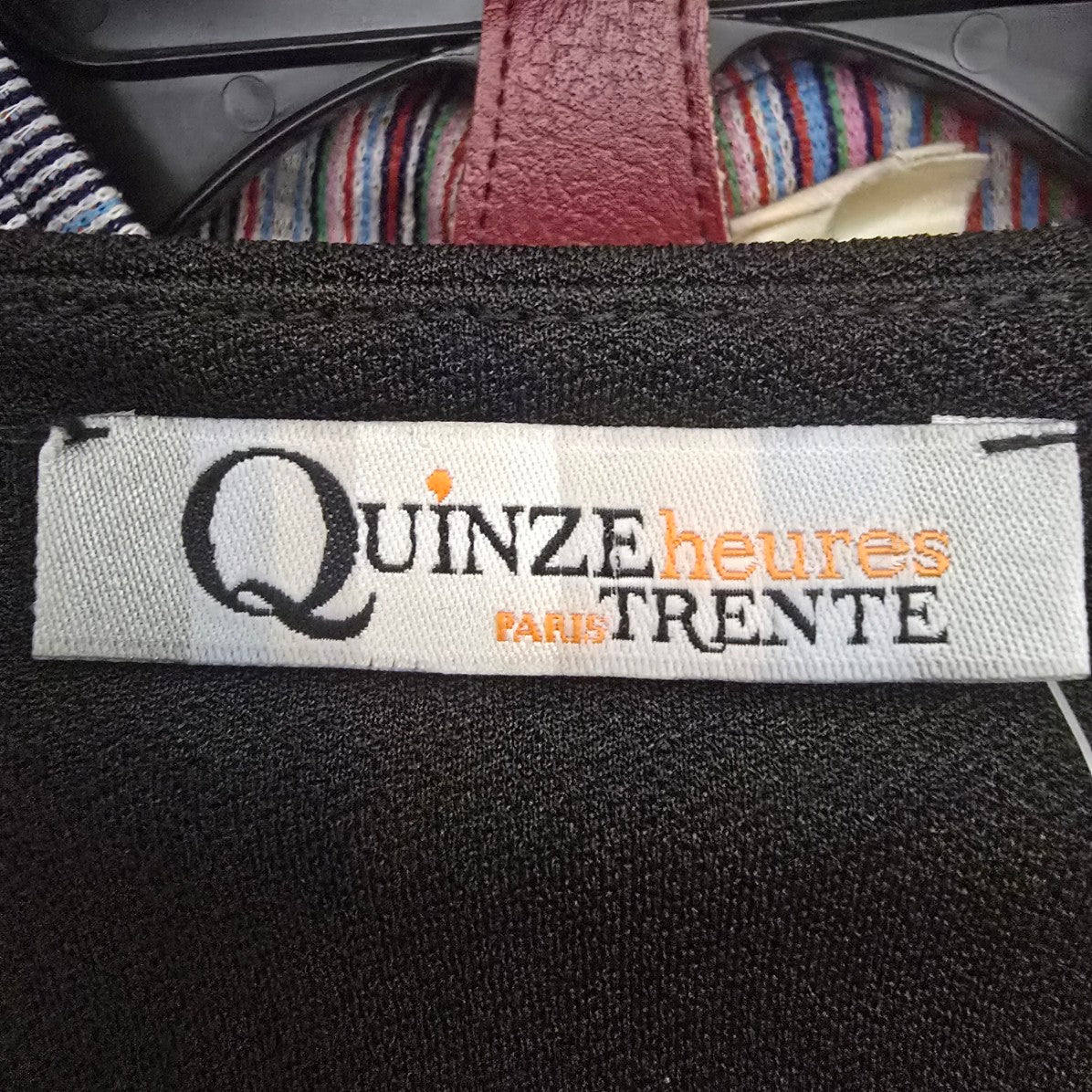 Quinze heures Paris Trente Black & Cream Sheath Dress Size M