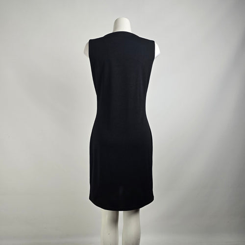 Quinze heures Paris Trente Black & Cream Sheath Dress Size M
