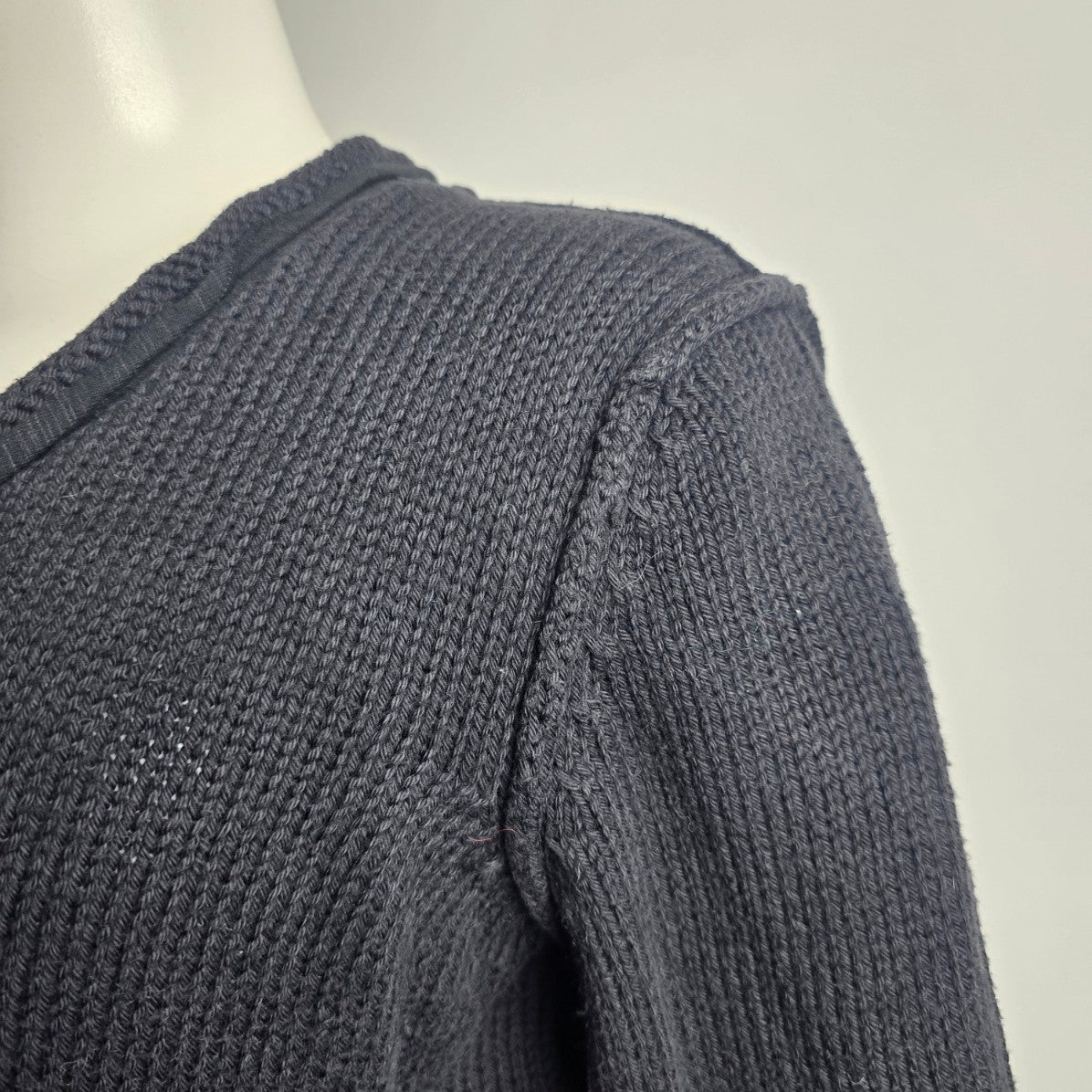 Pure Handknit Grey Button Front Cardigan Sweater Size M/L