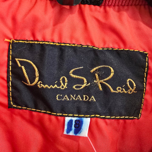 Vintage David S Reid 100% Down Red Winter Jacket Size 8