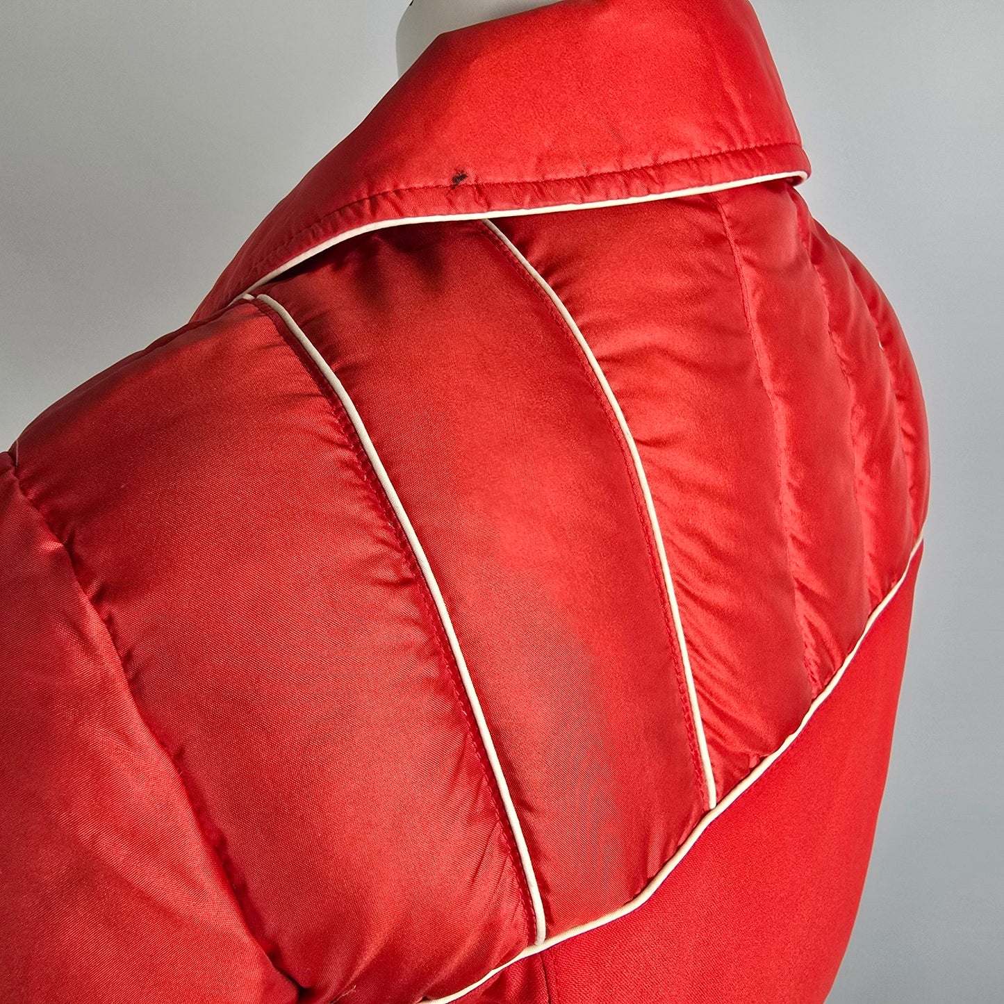 Vintage David S Reid 100% Down Red Winter Jacket Size 8