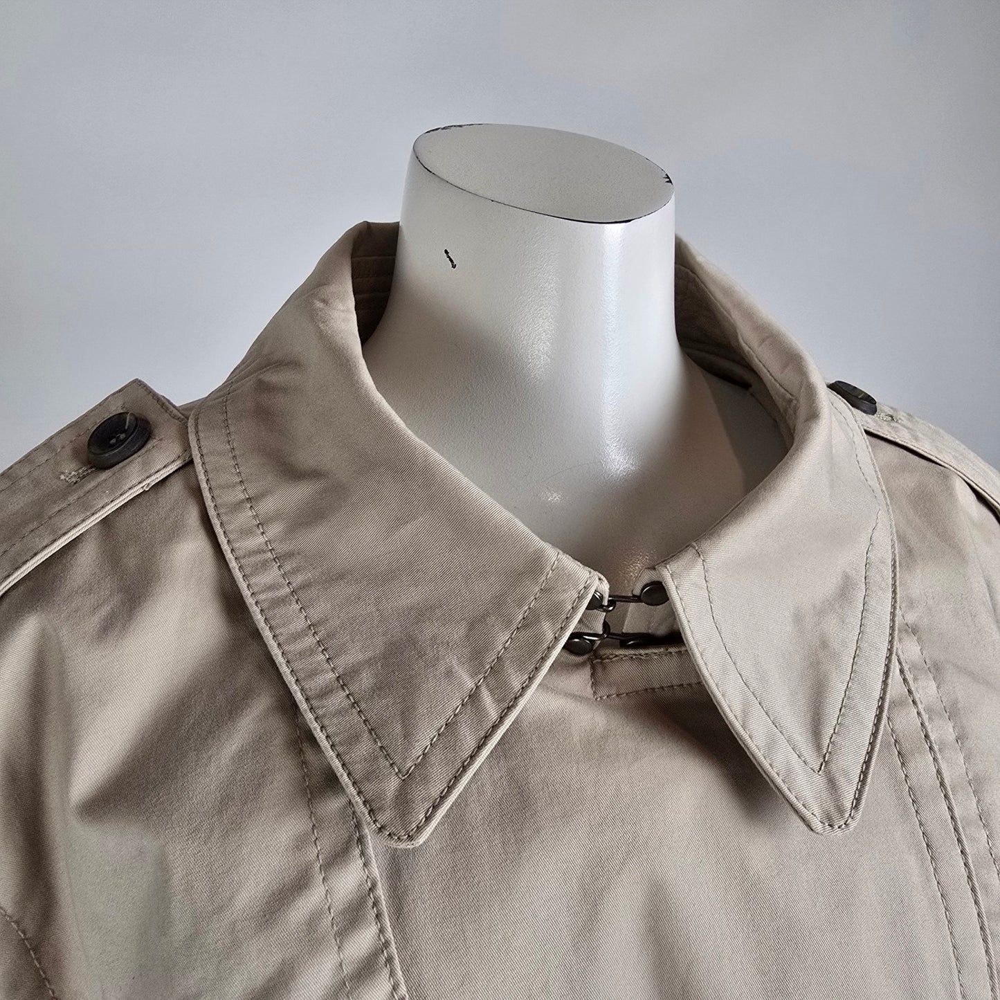 Worthington Cream  Belted Trench Coat Size 3X