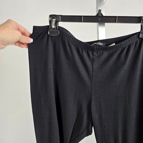 Eileen Fisher Black Cropped Leggings Size XL