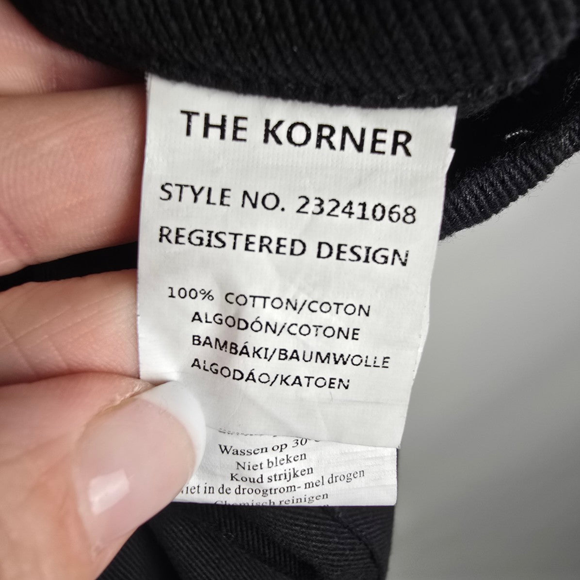 The Korner Black Cotton Wide Leg Trouser Pants Size 10