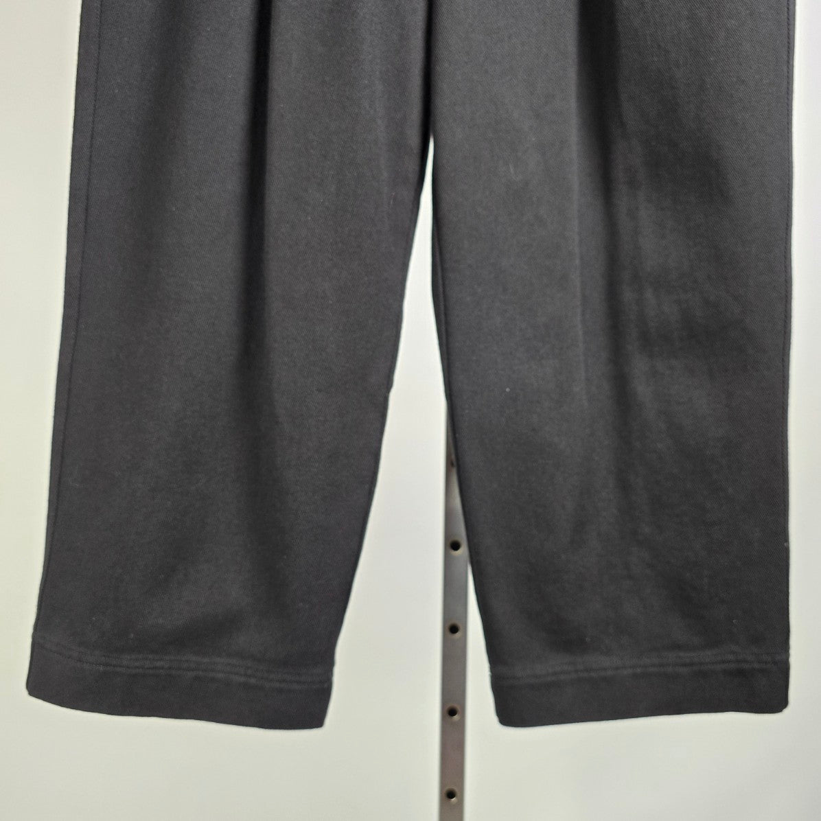 The Korner Black Cotton Wide Leg Trouser Pants Size 10