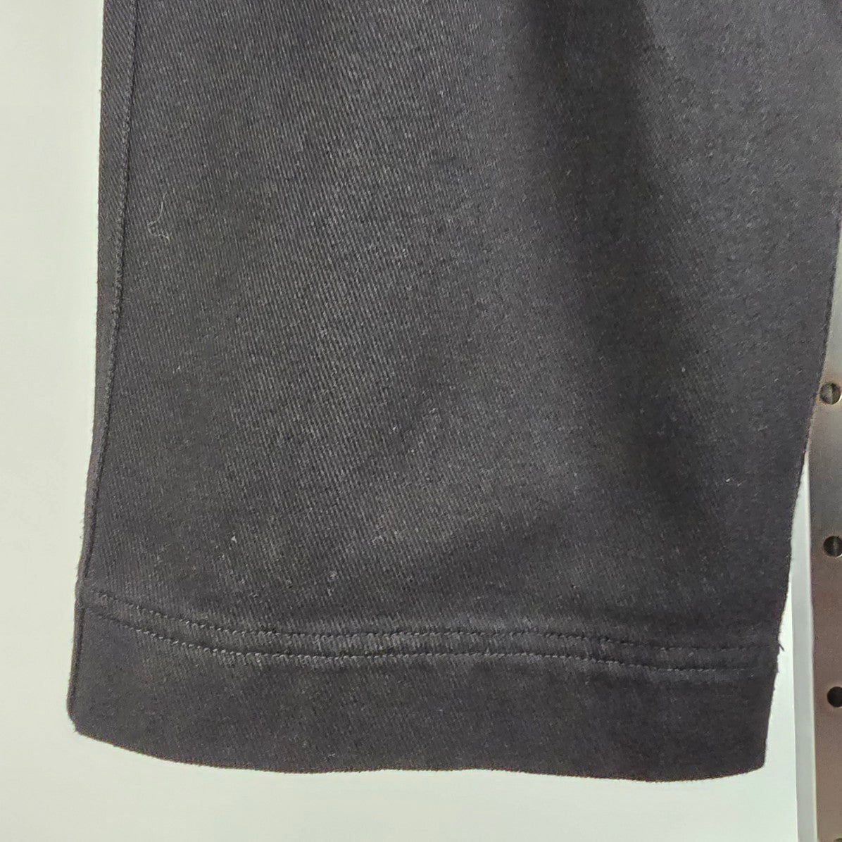 The Korner Black Cotton Wide Leg Trouser Pants Size 10