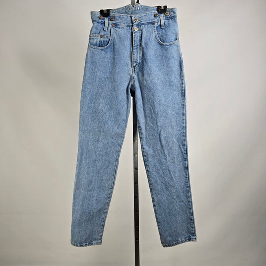 Vintage Bongo Light Wash High Rise Suspender Jeans Size 11