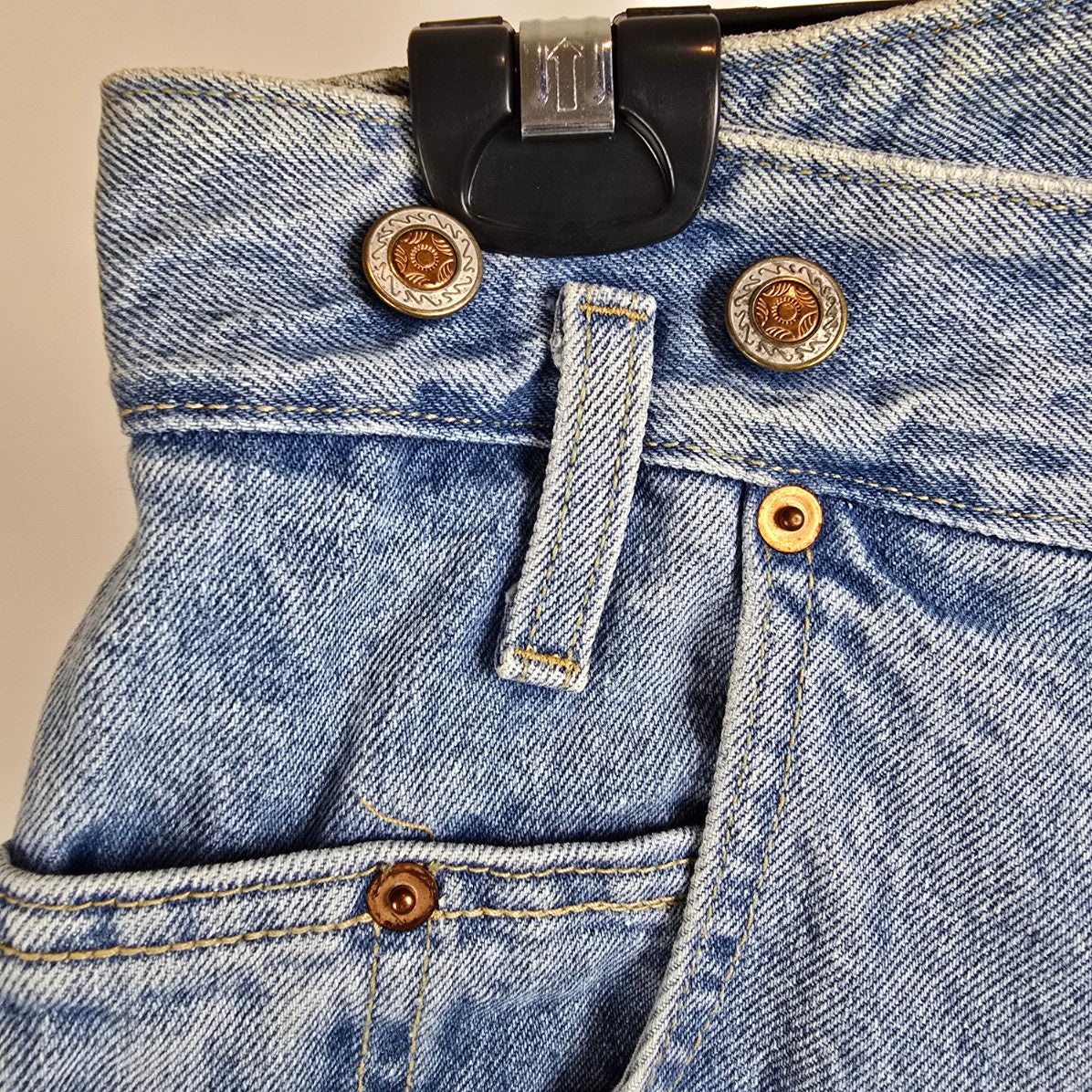 Vintage Bongo Light Wash High Rise Suspender Jeans Size 11