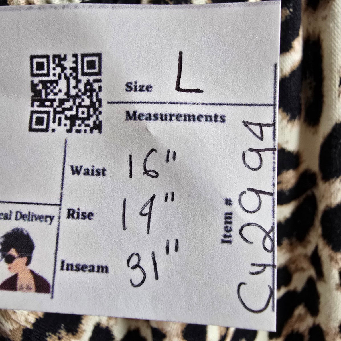 Cuidado Con El Perro Animal Print Linen Blend Wide Leg Pants Size L