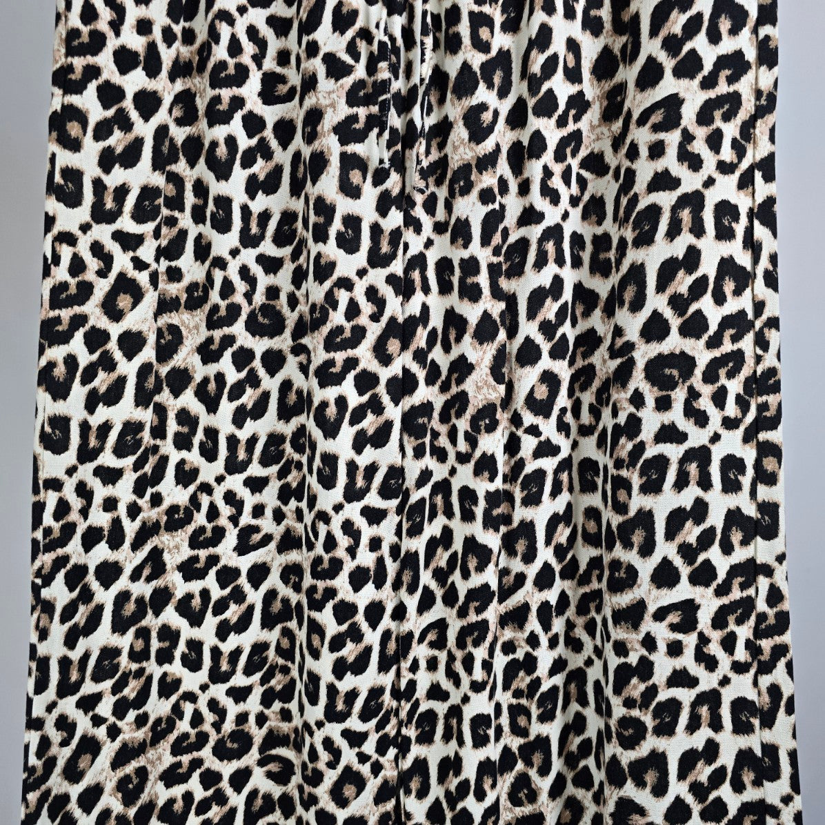 Cuidado Con El Perro Animal Print Linen Blend Wide Leg Pants Size L