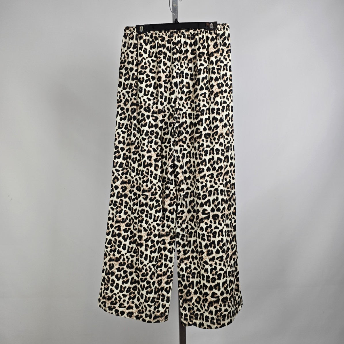 Cuidado Con El Perro Animal Print Linen Blend Wide Leg Pants Size L