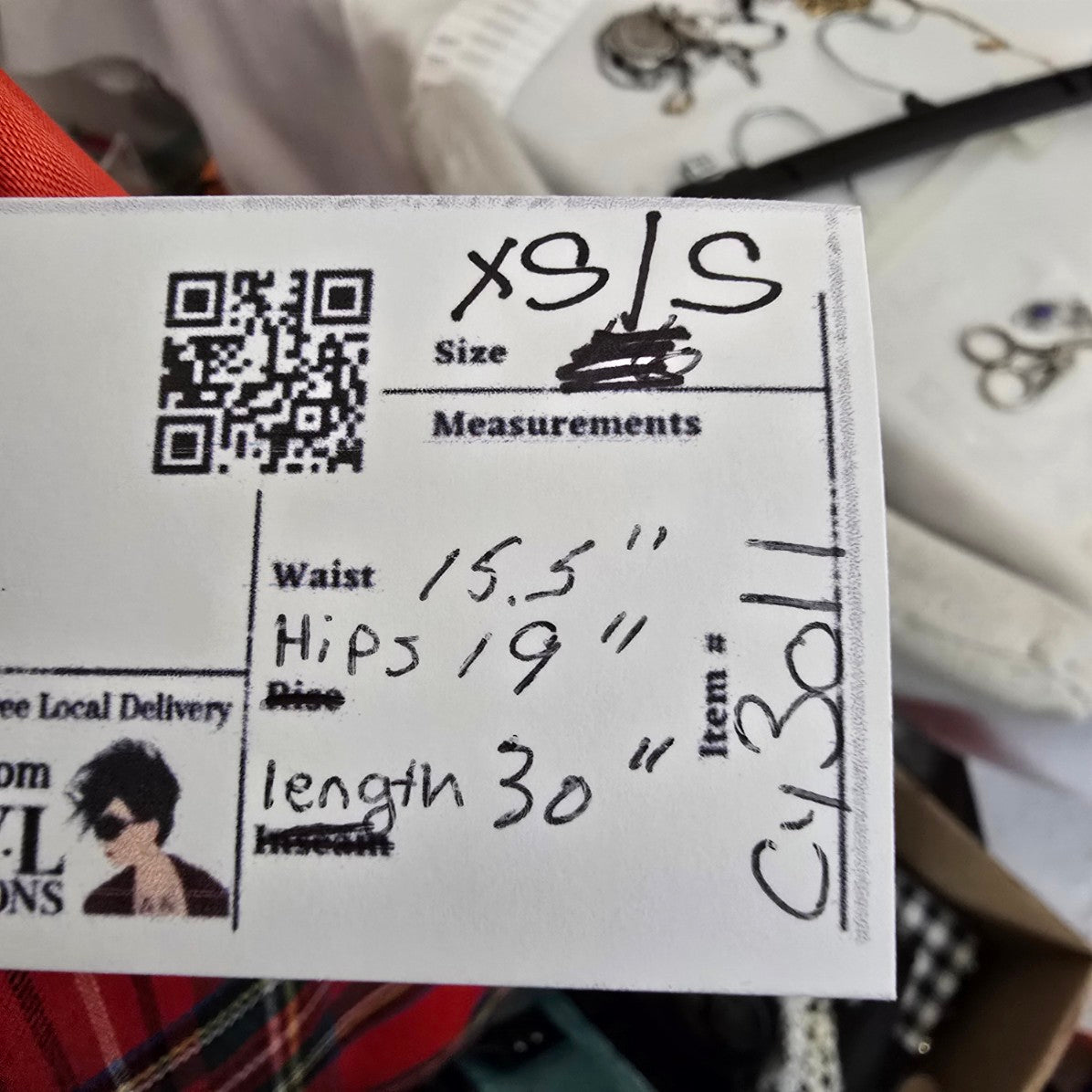 Vintage Al Jean Red Plaid Wool Midi Skirt Size XS/S