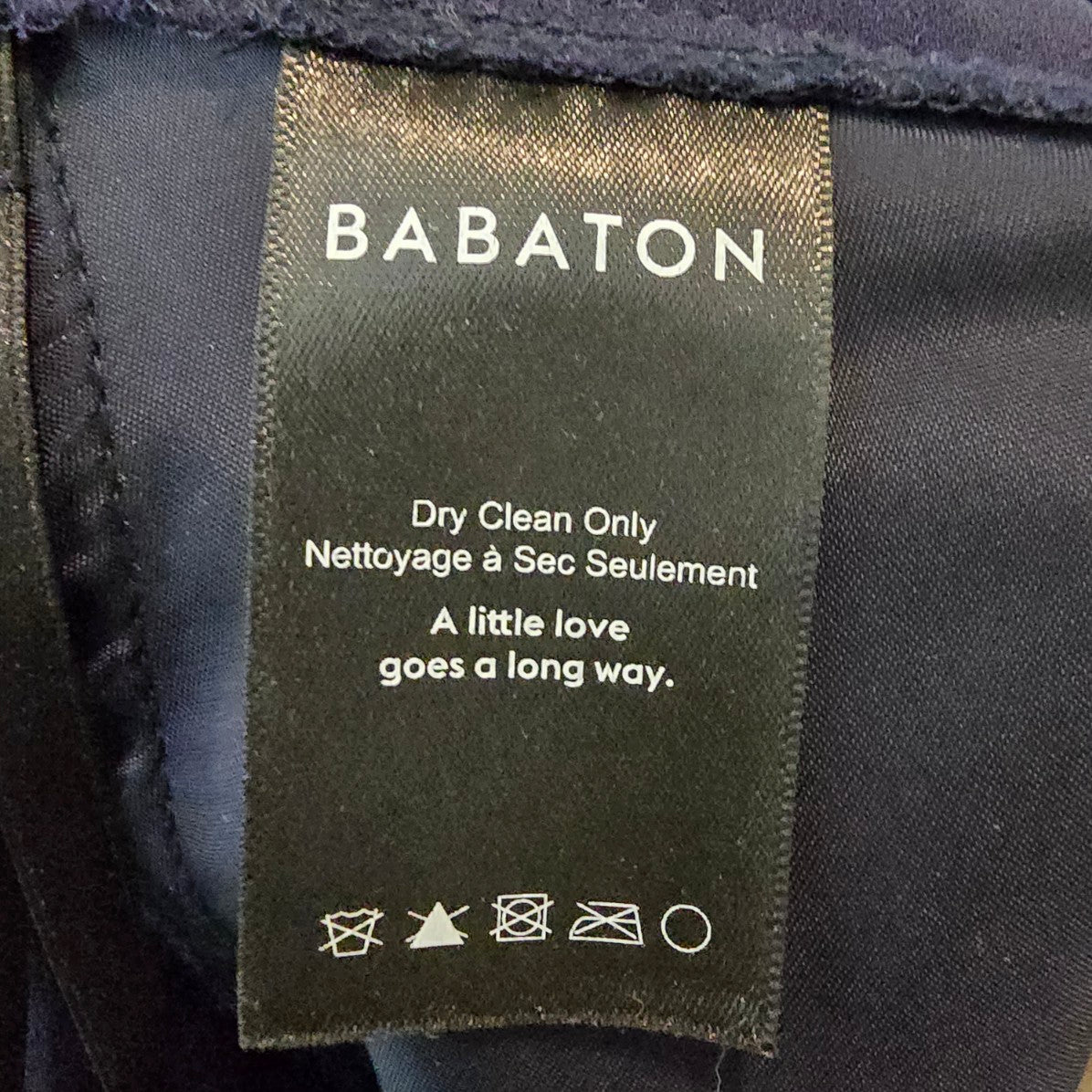 Babaton Trouser Pant Navy Blue Pleated Pull On Pants Size 12