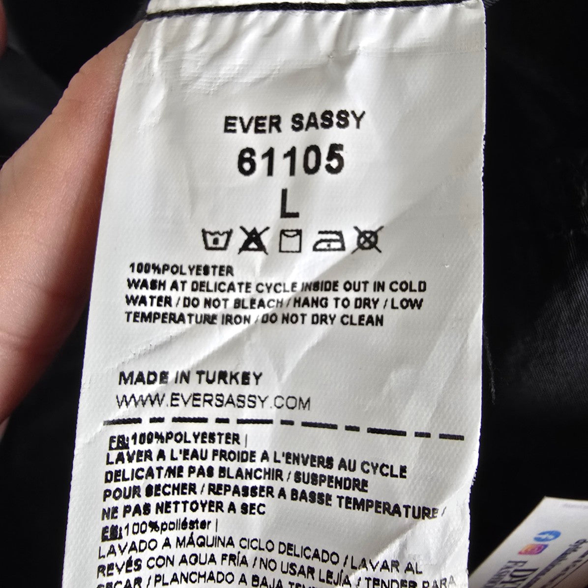 Ever Sassy Black Cropped Wide Leg Pants Size L