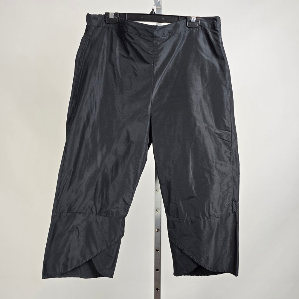 Ever Sassy Black Cropped Wide Leg Pants Size L