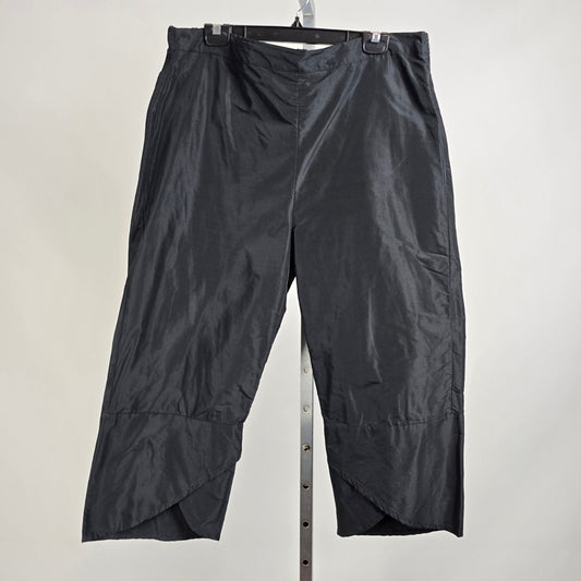 Ever Sassy Black Cropped Wide Leg Pants Size L