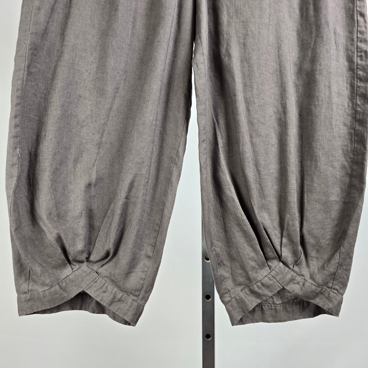 Stella Carakasi Grey Linen Cropped Pants Size XL