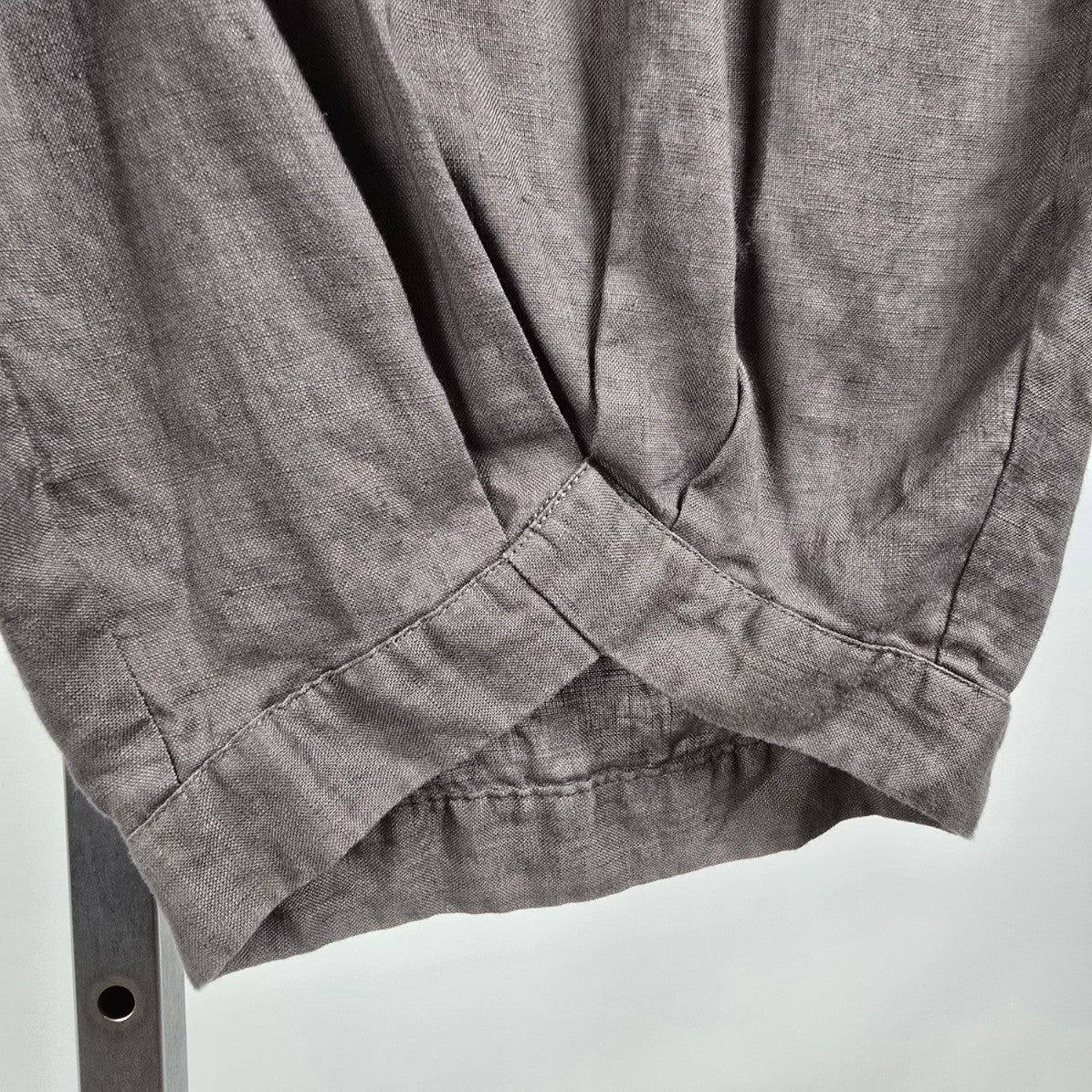 Stella Carakasi Grey Linen Cropped Pants Size XL