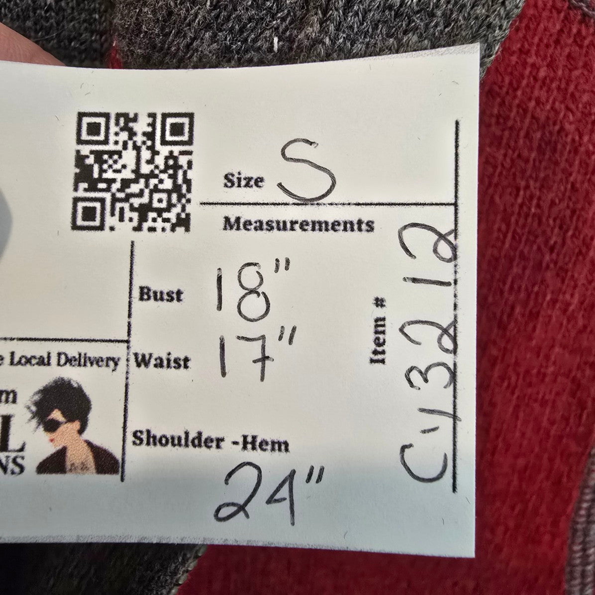 Eddie Bauer Red Cotton & Wool Zip Up Vest Size S