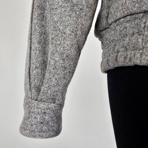 Vintage Utex Grey Wool Bomber Jacket Size M