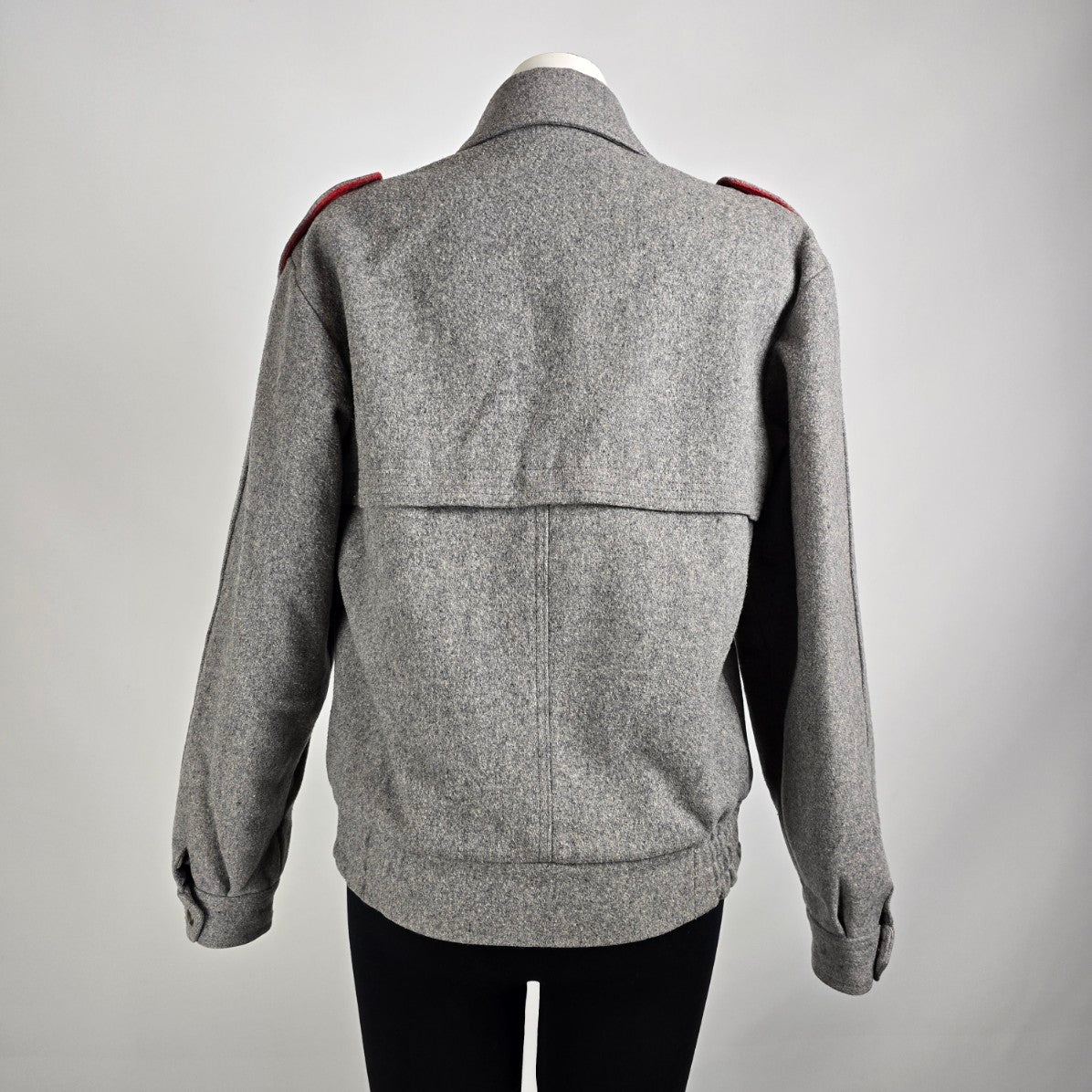 Vintage Utex Grey Wool Bomber Jacket Size M