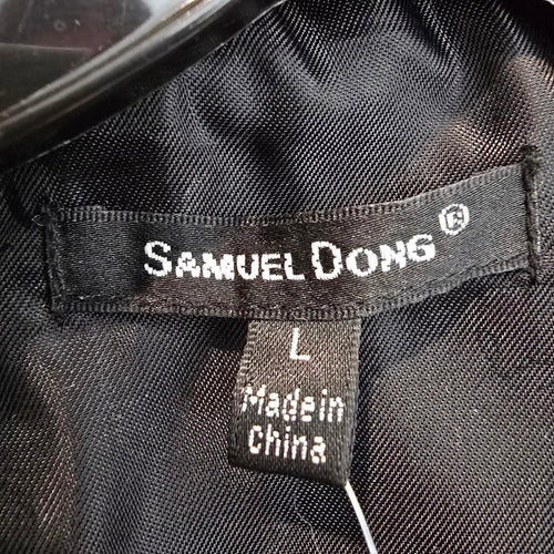 Samuel Dong Blue Abrstact Print Mohair Jacket Size L
