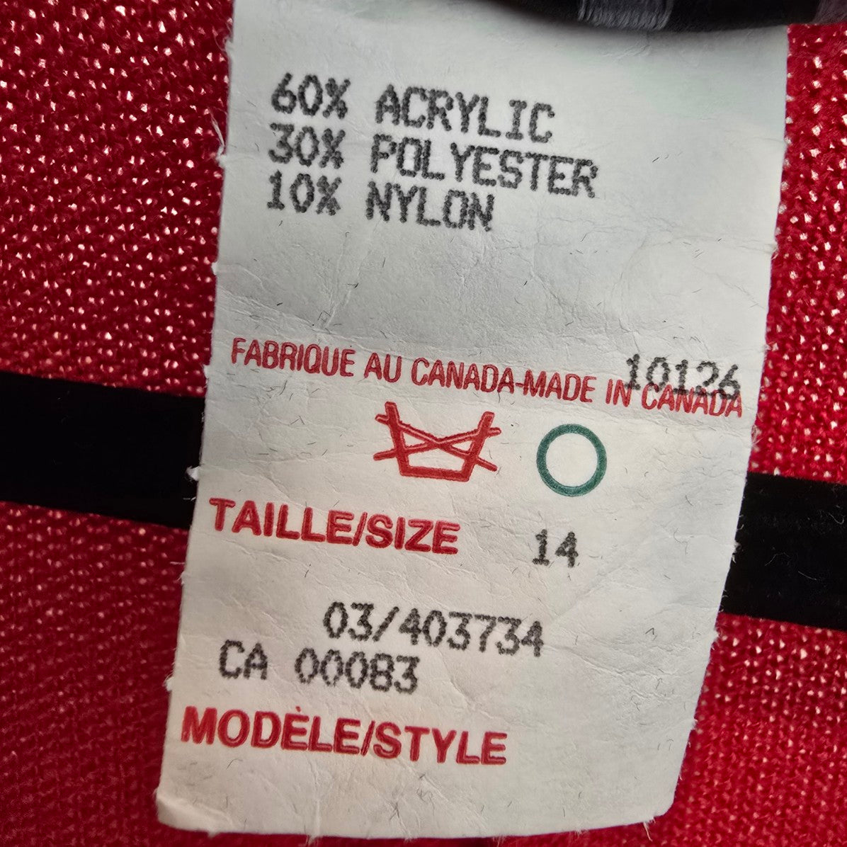 Vintage P.M.  Red Knit Vest Size 14