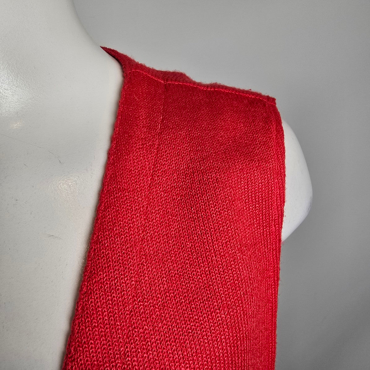 Vintage P.M.  Red Knit Vest Size 14
