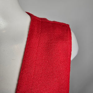 Vintage P.M.  Red Knit Vest Size 14