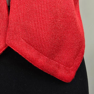 Vintage P.M.  Red Knit Vest Size 14