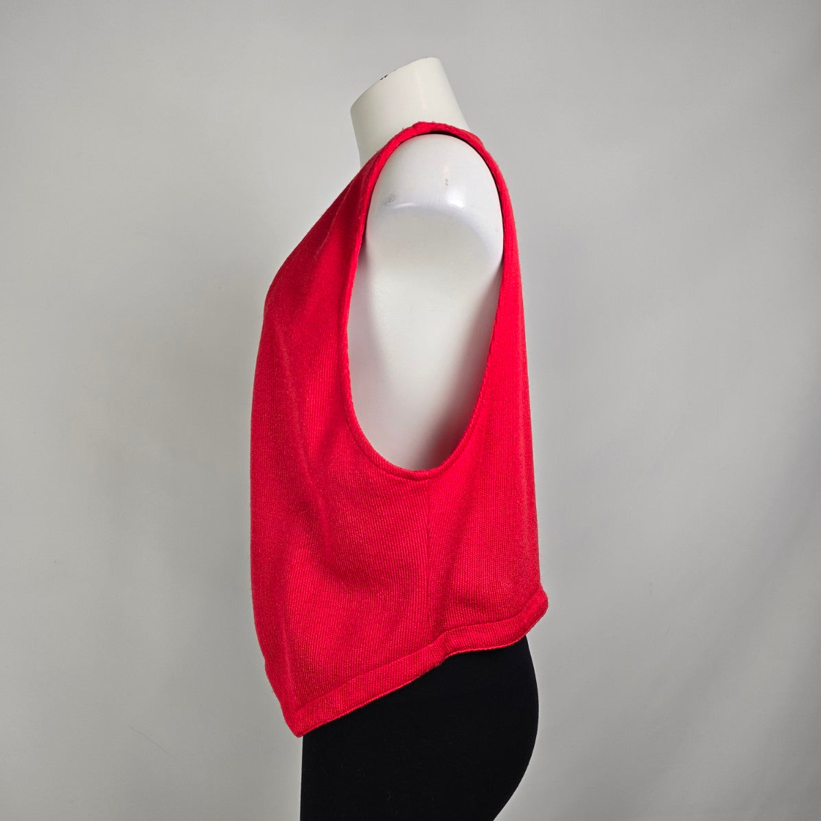 Vintage P.M.  Red Knit Vest Size 14