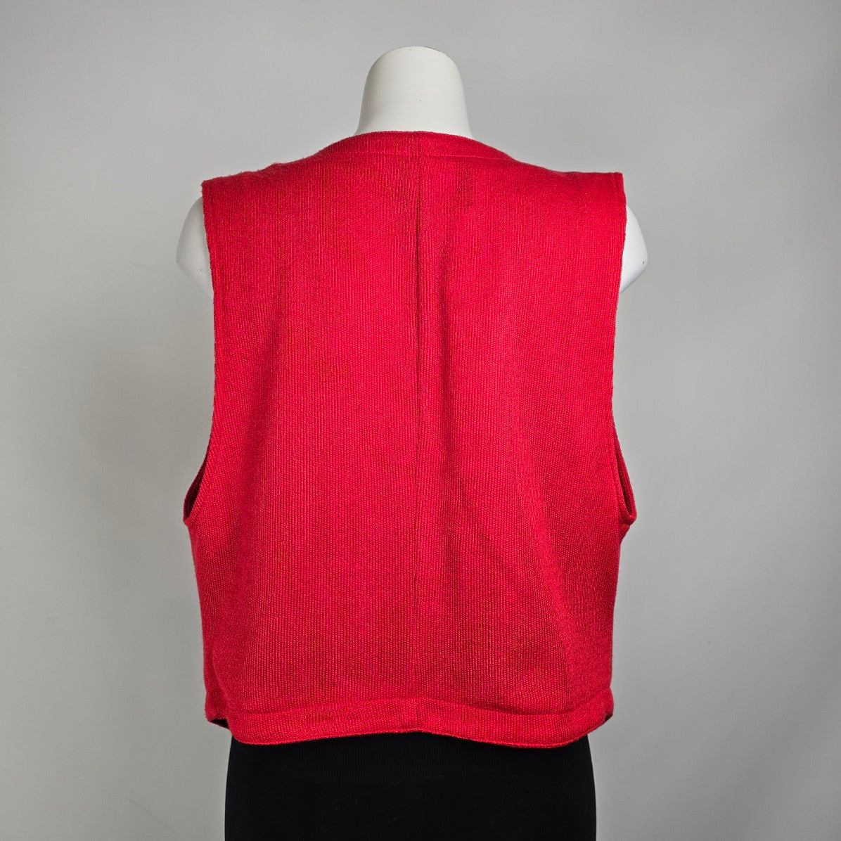Vintage P.M.  Red Knit Vest Size 14