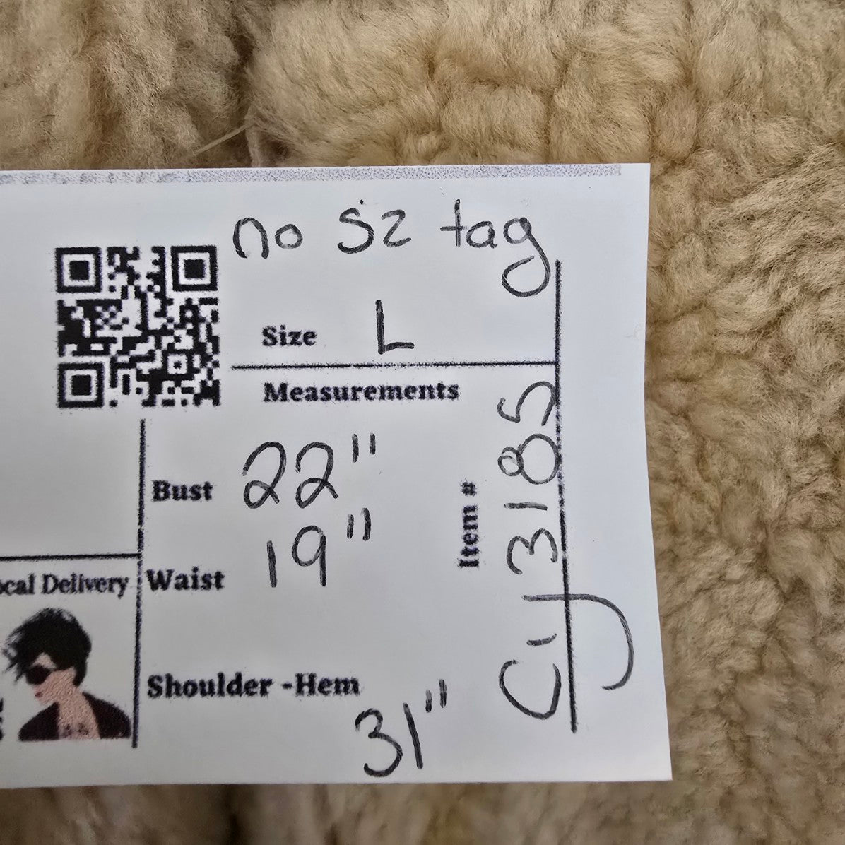 Vintage Sears Shearling Button Up Jacket Size L