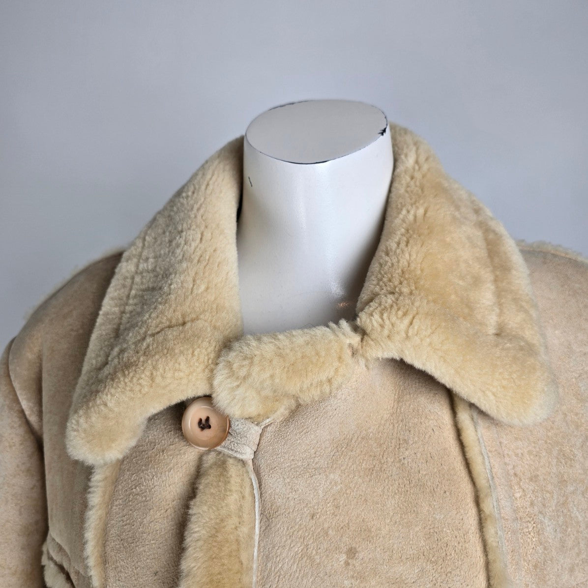 Vintage Sears Shearling Button Up Jacket Size L