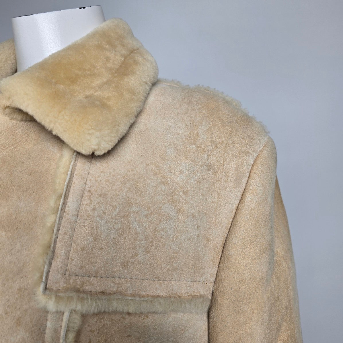 Vintage Sears Shearling Button Up Jacket Size L